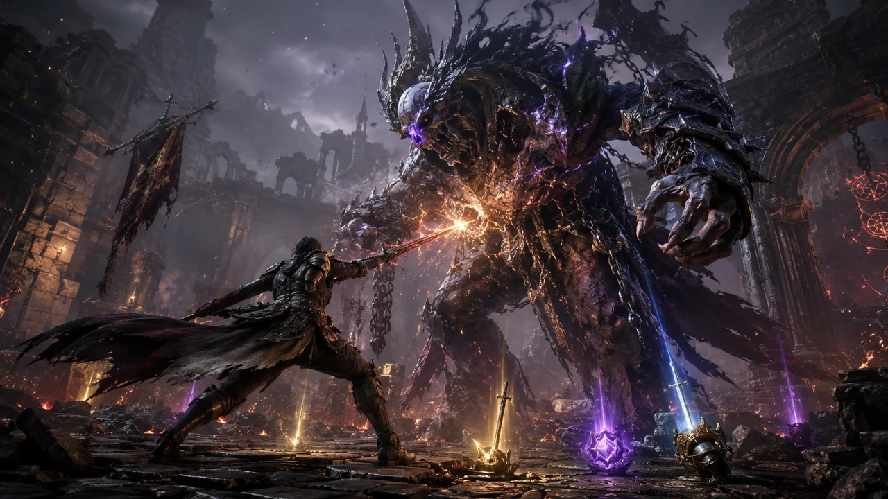 Monster encounter in cursed ruins