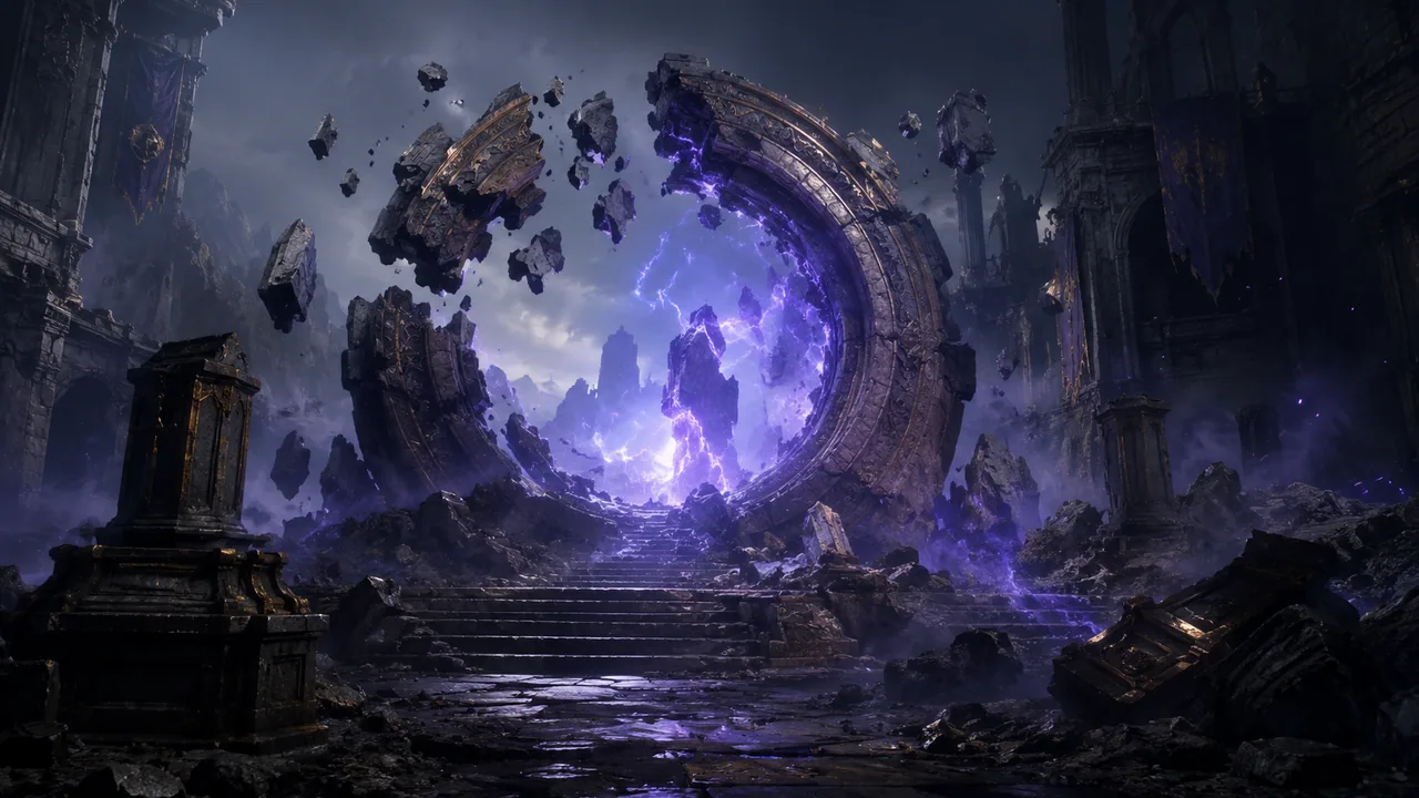 Ruined portal environment concept